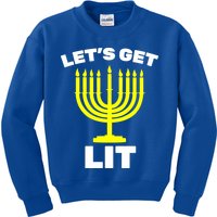 Let's Get Lit Hanukkah Kids Sweatshirt