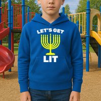 Let's Get Lit Hanukkah Kids Hoodie