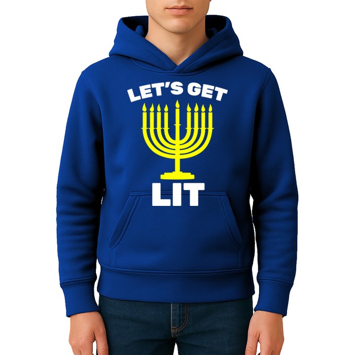 Let's Get Lit Hanukkah Kids Hoodie