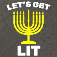 Let's Get Lit Hanukkah Cotton Canvas Backpack