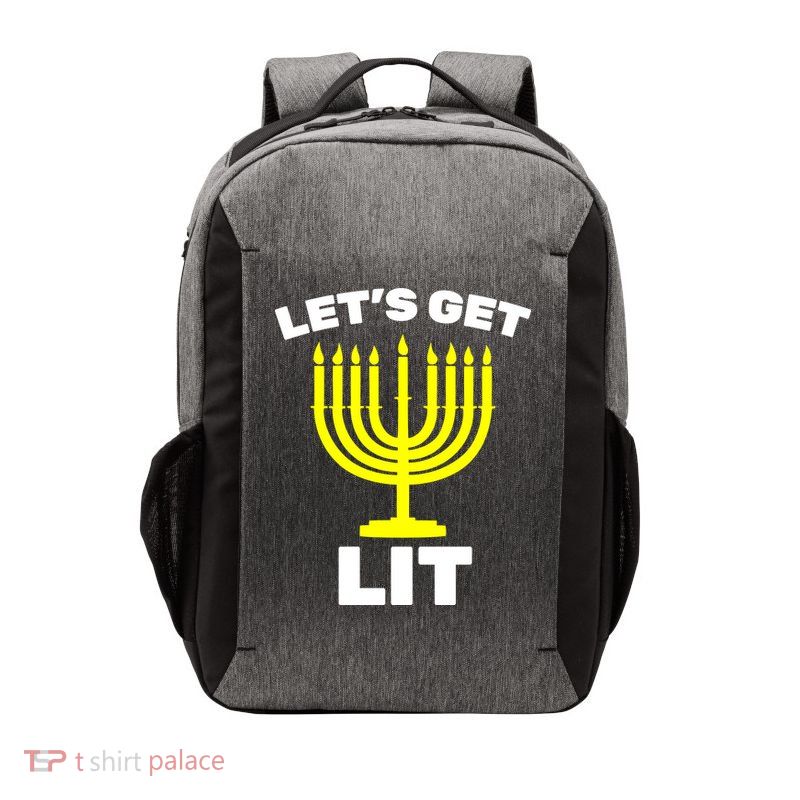 Let's Get Lit Hanukkah Vector Backpack
