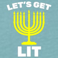 Let's Get Lit Hanukkah Sueded Cloud Jersey T-Shirt