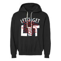 Let's Get Lit Memorial Day 4th of July Fireworks Garment-Dyed Fleece Hoodie