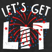 Let's Get Lit Memorial Day 4th of July Fireworks Beanie