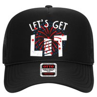 Let's Get Lit Memorial Day 4th of July Fireworks Hat