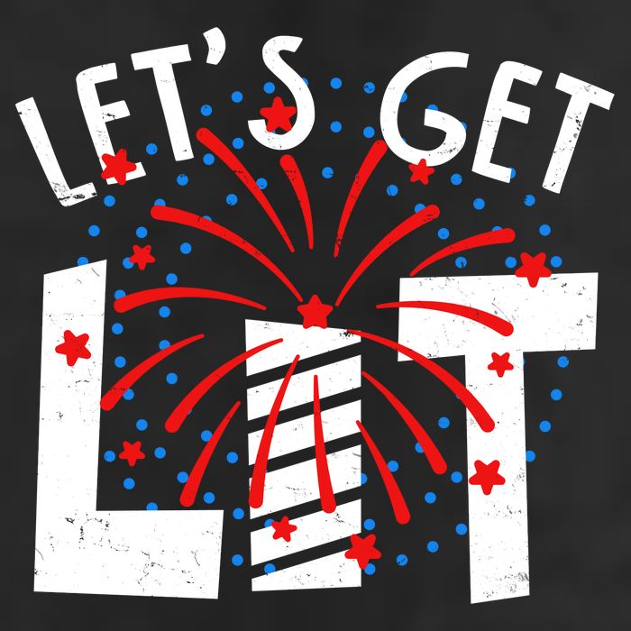 Let's Get Lit Memorial Day 4th of July Fireworks Golf Towel