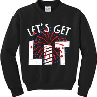 Let's Get Lit Memorial Day 4th of July Fireworks Kids Sweatshirt