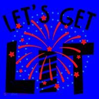 Let's Get Lit Memorial Day 4th of July Fireworks Mug