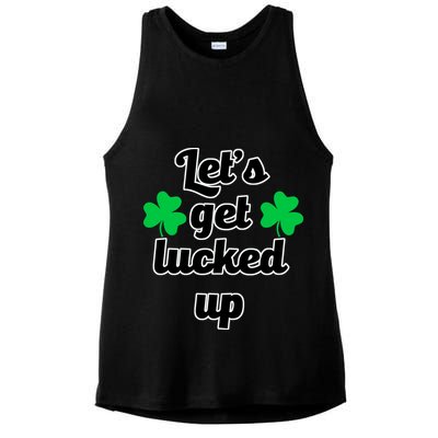 Let's Get Lucked Up Ladies PosiCharge Tri-Blend Wicking Tank