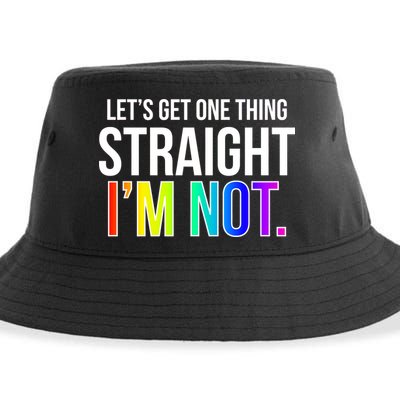 Let's Get One Thing Straight I'm Not Funny LGBT Sustainable Bucket Hat