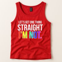 Let's Get One Thing Straight I'm Not Funny LGBT Tank Top