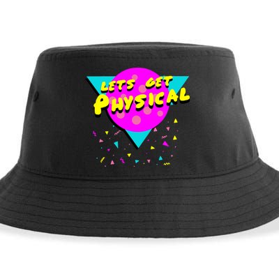 Lets Get Physical Retro 80s  Sustainable Bucket Hat