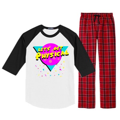 Lets Get Physical Retro 80s  Raglan Sleeve Pajama Set