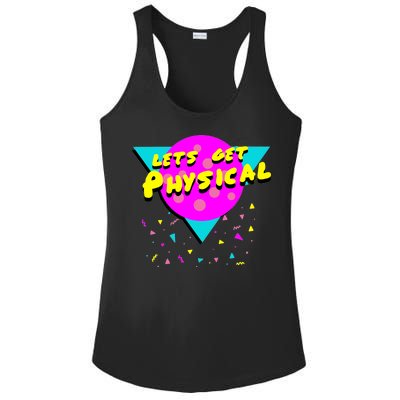 Lets Get Physical Retro 80s  Ladies PosiCharge Competitor Racerback Tank