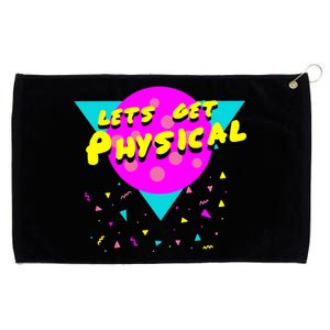 Lets Get Physical Retro 80s  Grommeted Golf Towel