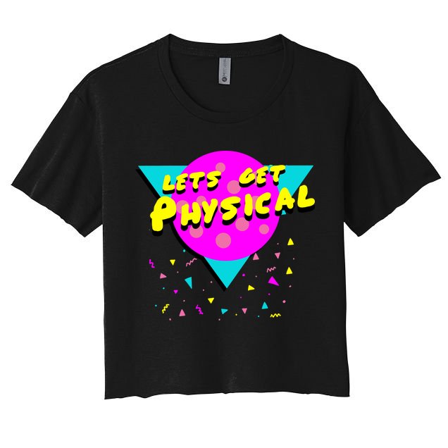 Lets Get Physical Retro 80s  Crop Top