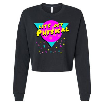 Lets Get Physical Retro 80s  Cropped Pullover Crew