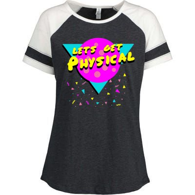 Lets Get Physical Retro 80s  Enza Ladies Jersey Colorblock Tee