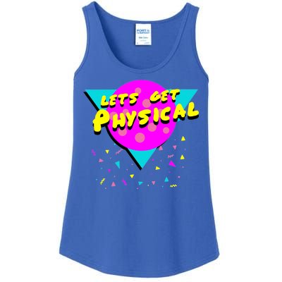 Lets Get Physical Retro 80s  Ladies Essential Tank