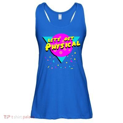 Lets Get Physical Retro 80s  Ladies Essential Flowy Tank