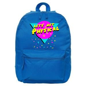 Lets Get Physical Retro 80s  16 in Basic Backpack