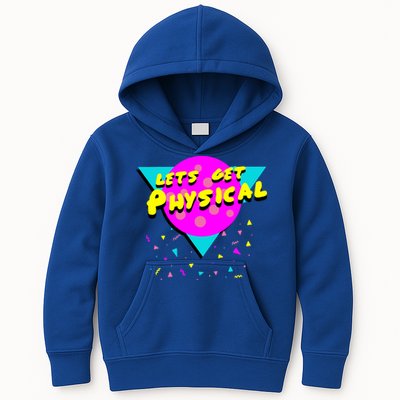Lets Get Physical Retro 80s  Kids Hoodie