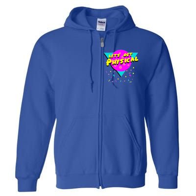 Lets Get Physical Retro 80s  Full Zip Hoodie