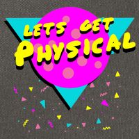Lets Get Physical Retro 80s  Cotton Canvas Backpack