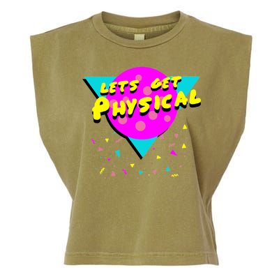 Lets Get Physical Retro 80s  Garment-Dyed Women's Muscle Tee