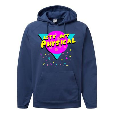 Lets Get Physical Retro 80s  Performance Fleece Hoodie