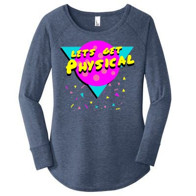 Lets Get Physical Retro 80s  Women's Perfect Tri Tunic Long Sleeve Shirt