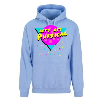 Lets Get Physical Retro 80s  Unisex Surf Hoodie