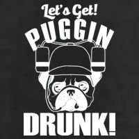 Let's Get Puggin Drunk Golf Towel