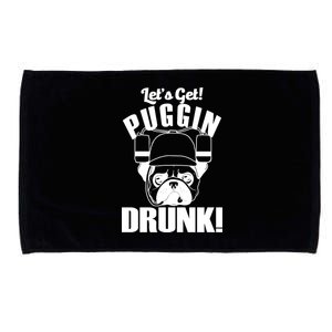 Let's Get Puggin Drunk Microfiber Hand Towel