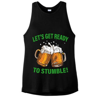 Lets get ready to stumble Ladies PosiCharge Tri-Blend Wicking Tank