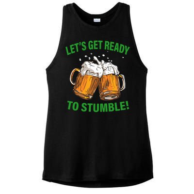 Let's Get Ready To Stumble Ladies PosiCharge Tri-Blend Wicking Tank