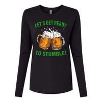 Let's Get Ready To Stumble Womens Cotton Relaxed Long Sleeve T-Shirt