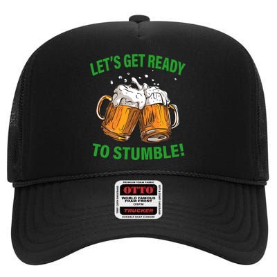 Lets get ready to stumble High Crown Mesh Back Trucker Hat