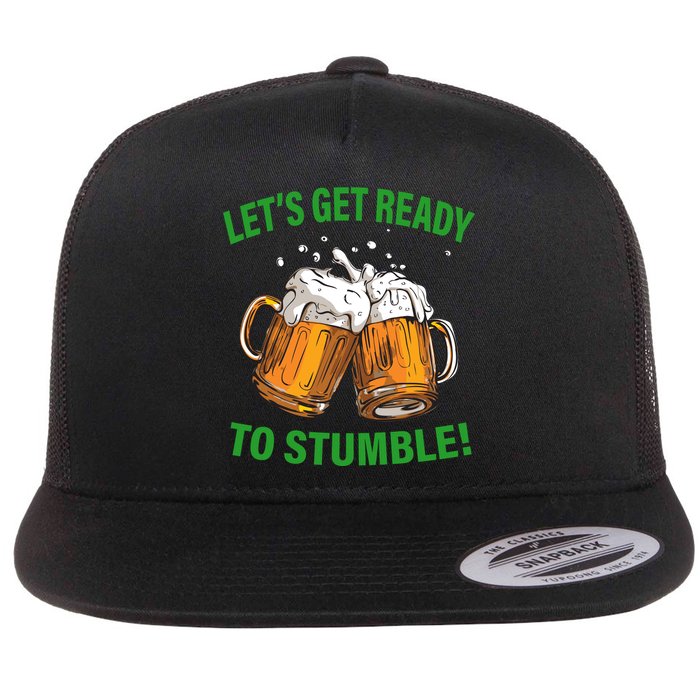 Let's Get Ready To Stumble Flat Bill Trucker Hat