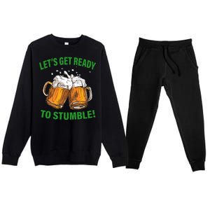 Lets get ready to stumble Premium Crewneck Sweatsuit Set