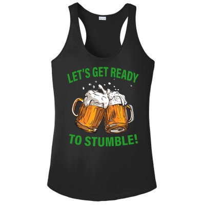 Let's Get Ready To Stumble Ladies PosiCharge Competitor Racerback Tank