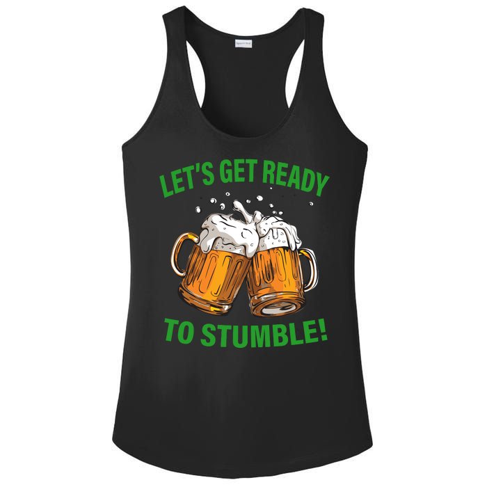 Let's Get Ready To Stumble Ladies PosiCharge Competitor Racerback Tank