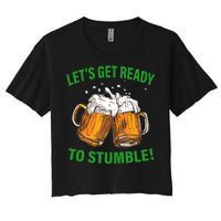 Let's Get Ready To Stumble Women's Crop Top Tee