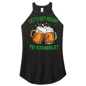 Lets get ready to stumble Women's Perfect Tri Rocker Tank