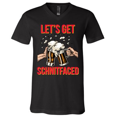 Let's Get Schnitfaced V-Neck T-Shirt