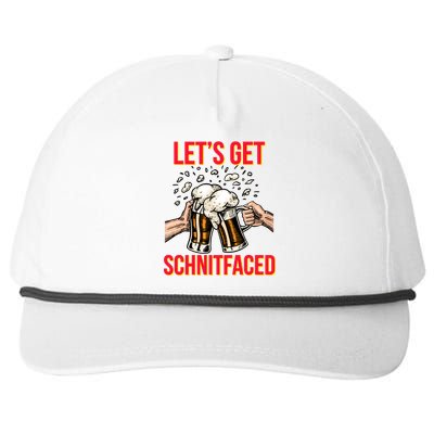 Let's Get Schnitfaced Snapback Five-Panel Rope Hat