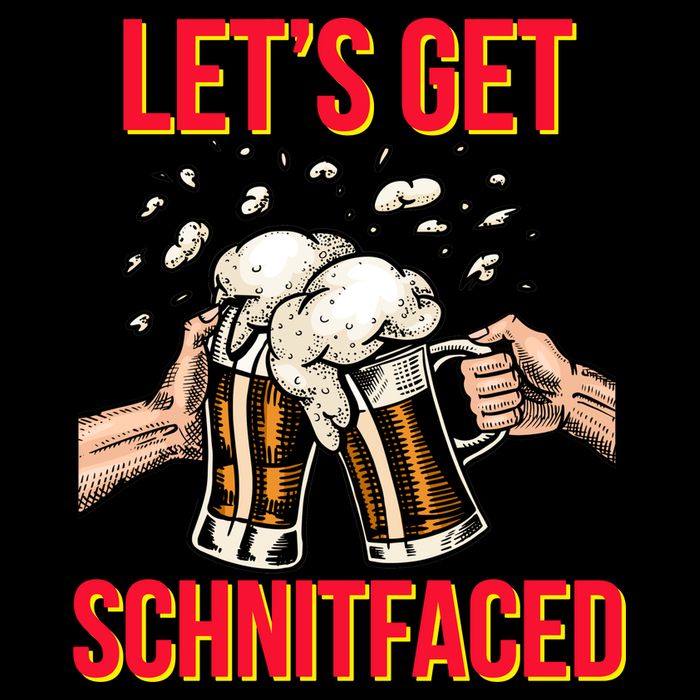 Let's Get Schnitfaced Drawstring Bag