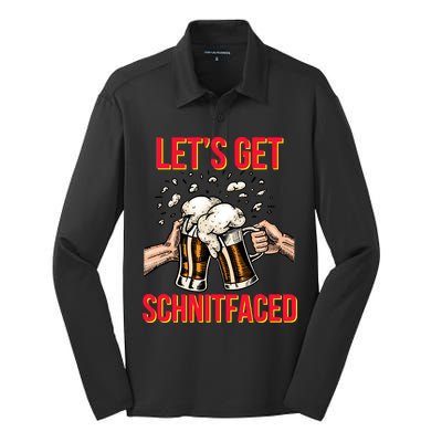 Let's Get Schnitfaced Silk Touch Performance Long Sleeve Polo