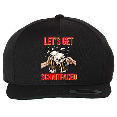 Let's Get Schnitfaced Wool Snapback Cap