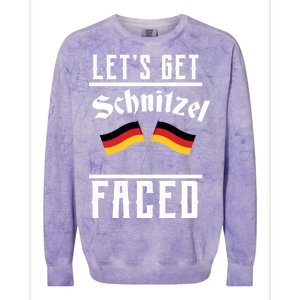 Let's Get Schnitzel Faced Colorblast Crewneck Sweatshirt